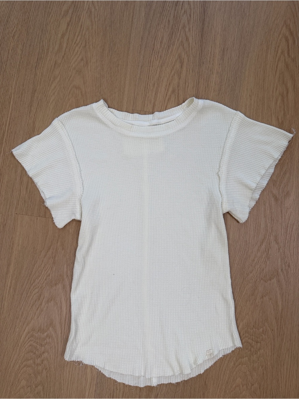 Free People What’s Up Baby Waffle Tee S